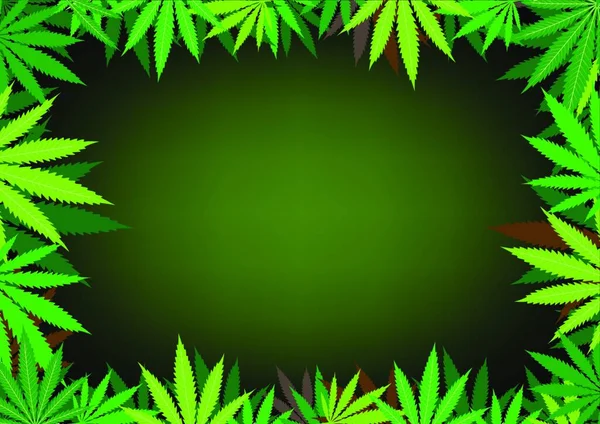 大麻暗色背景 矢量插图 — 图库矢量图片