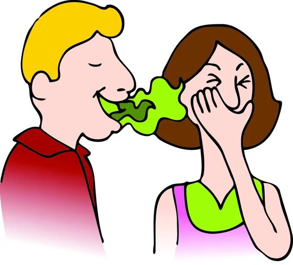 Bad Breath Vector Illustration — Stock Vector