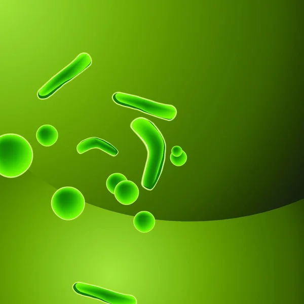 Bakterien Hintergrund Vektor Illustration — Stockvektor