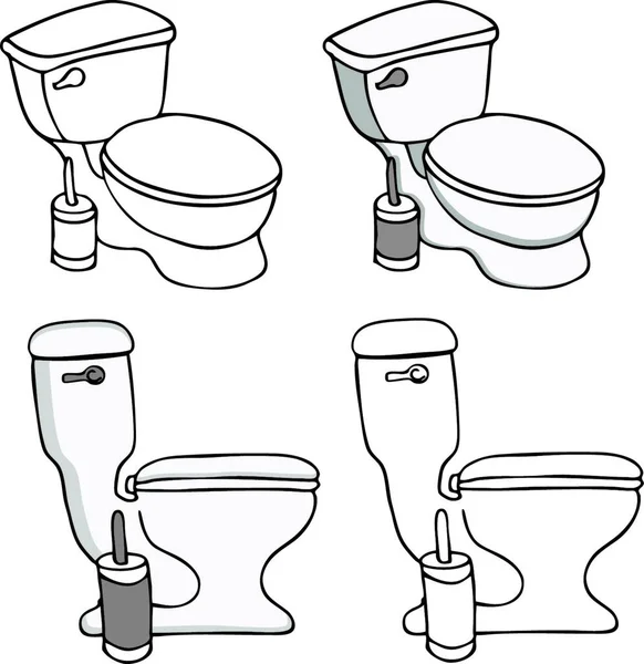 Toaleta Commode Zestaw Wektor Ilustracja — Wektor stockowy