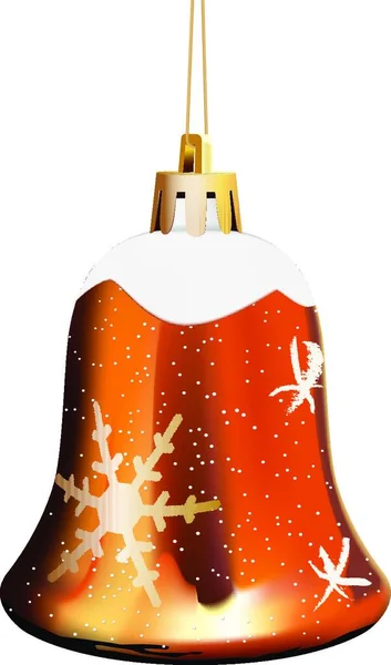 Cloche Noël Illustration Vectorielle Colorée — Image vectorielle