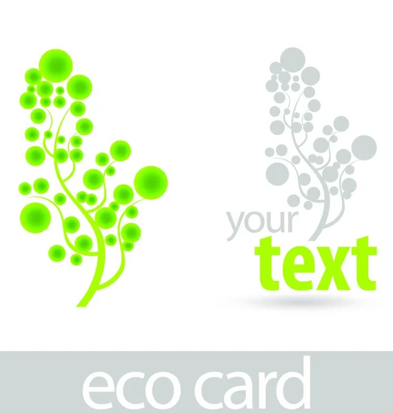 Eco Card Illustration Vectorielle Colorée — Image vectorielle