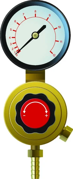 Pressure Controller Colorful Vector Illustration — Stock Vector