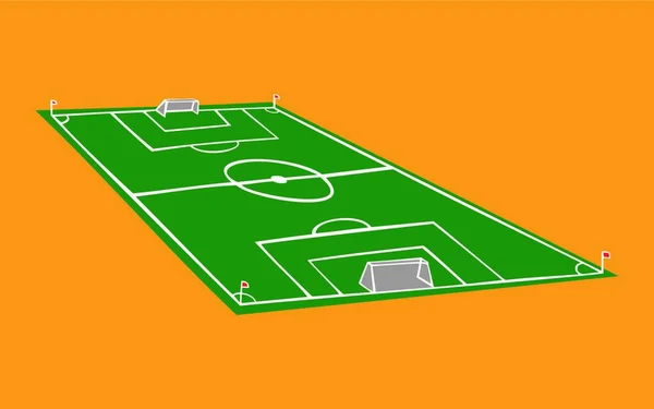 Fußballfeld Illustration Vektor Illustration — Stockvektor