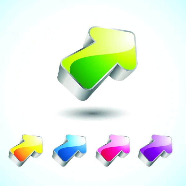 Flèche Colorée Illustration Vectorielle Élégante — Image vectorielle