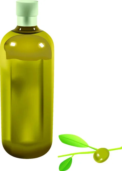 Olive Oil Modern Vector Illustration — Stock Vector