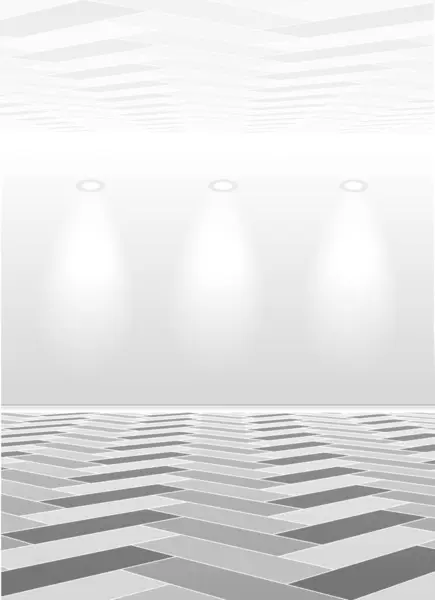 Empty White Room Vector Simple Design — Stock Vector