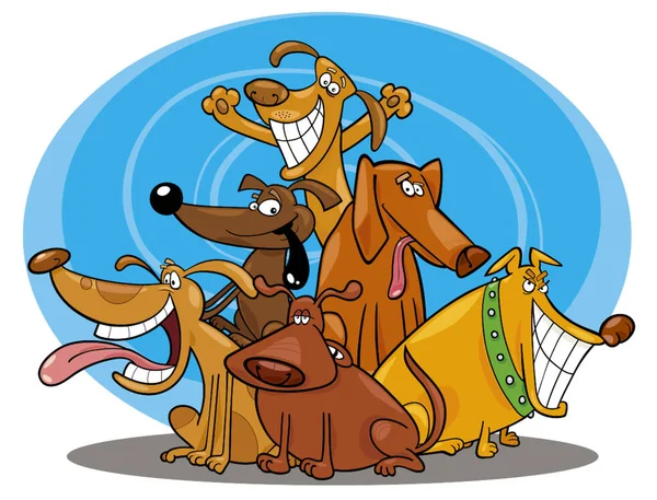 Смішні Собаки Векторні Ілюстрації — стоковий вектор