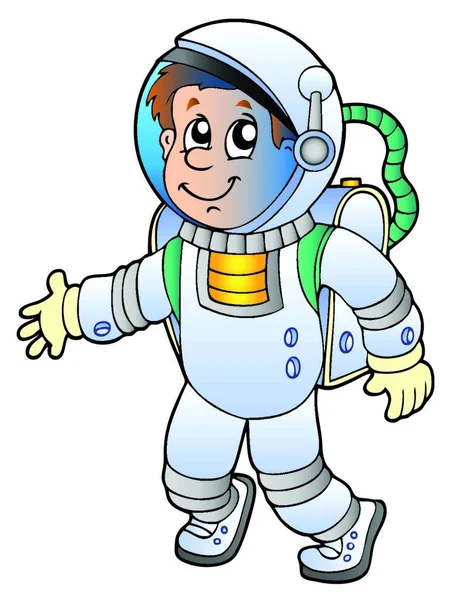 Zeichentrick Astronauten Vektorillustration — Stockvektor