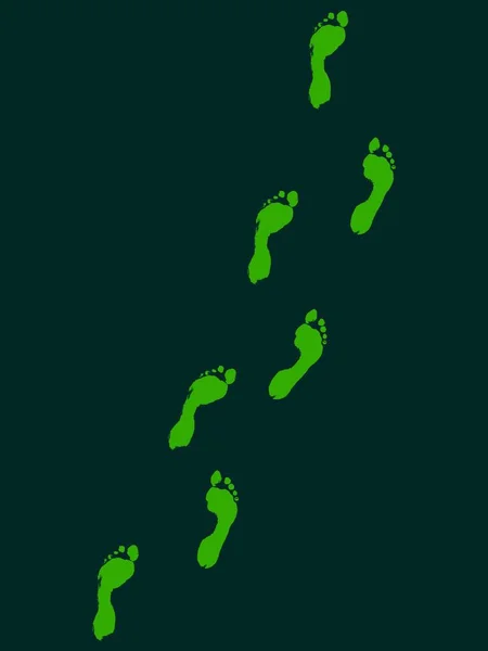 绿色步行 图形矢量图解 — 图库矢量图片