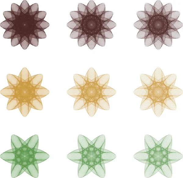 Rosette Collection Illustration Vectorielle — Image vectorielle
