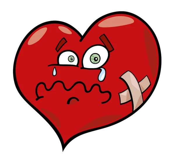 爱情的象征情人节卡片模板 心脏插画 — 图库矢量图片