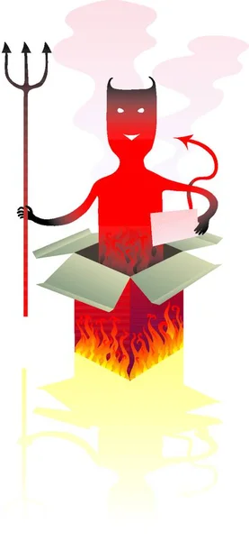 Devil Box Graphic Vector Illustration — Stock Vector