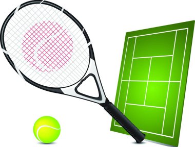 Tenis tasarım elementleri çizimi