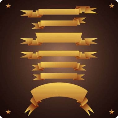 Parşömenler ayarlandı, vektör illüstrasyonu