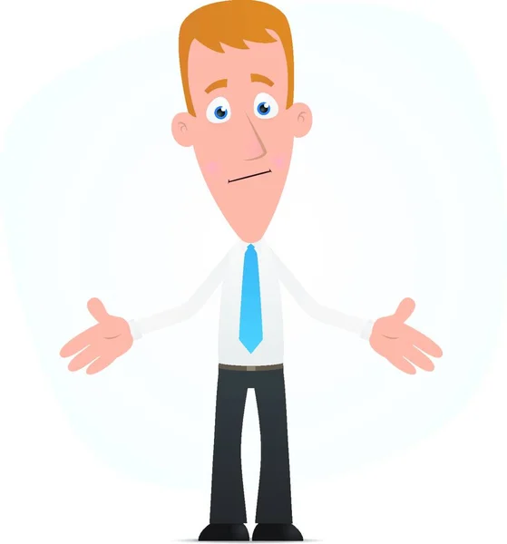 Embarrassed Manager Graphic Vector Illustration — Stock Vector