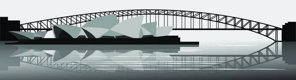 Sydney Híd Grafikus Vektor Illusztráció — Stock Vector
