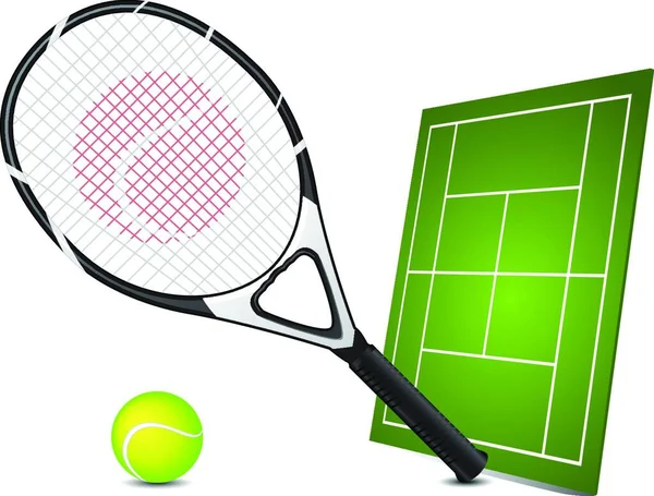Tennis Elementi Design Illustrazione — Vettoriale Stock