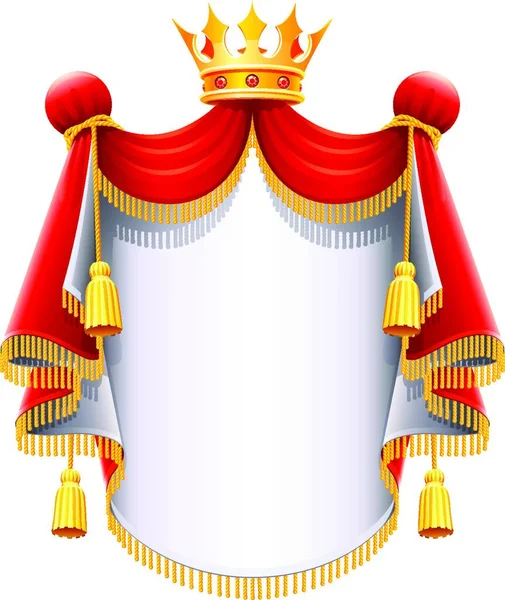 Royal Majestätischen Mantel Mit Goldkrone — Stockvektor