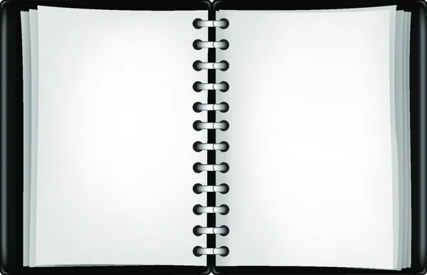 Black Notepad Simple Vector Illustration — Stock Vector