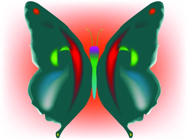 Motyl Skrzydłami Ilustracja Sztuki Twórczej — Wektor stockowy