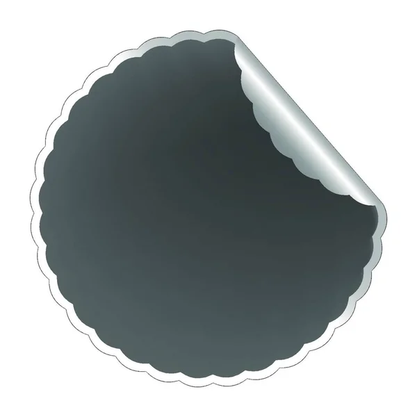 Flowerish Gray Label Vector Illustration — Stock Vector