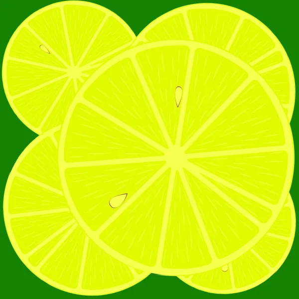 Taze Organik Limon Vektör Çizimi — Stok Vektör