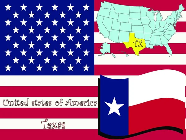 Teksasin Tilan Havainnollistamisvektorikuva — vektorikuva