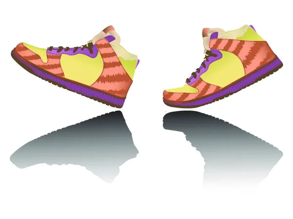 Gyalogos Cipő Vektor Illusztráció — Stock Vector