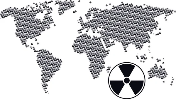 Nukleáris Világvektor Illusztrációja — Stock Vector