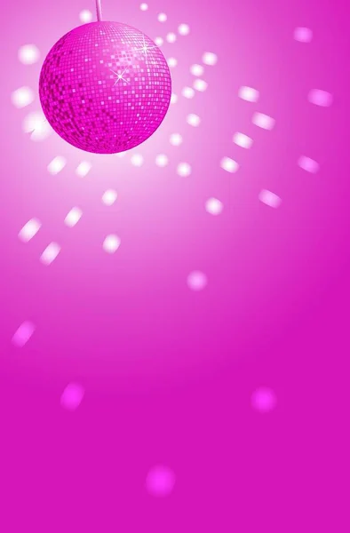 Pink Disco Ball Ilustracja Wektora Graficznego — Wektor stockowy