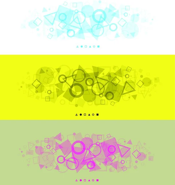 Modern Simple Panoramic Backgrounds Vector Illustration — Stock Vector