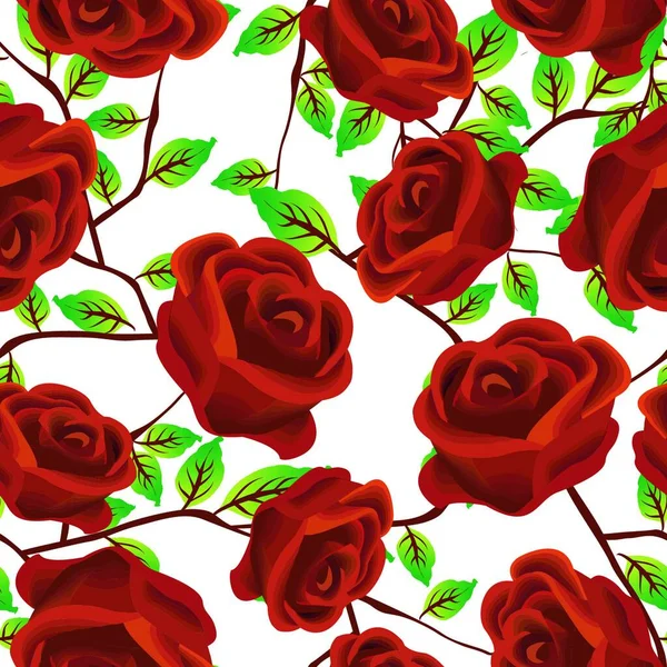Grußplakat Hintergrund Mit Rosen Blumen — Stockvektor