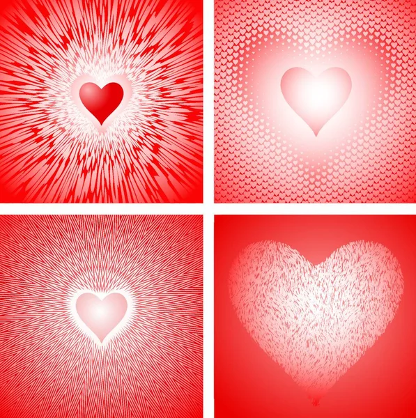 Love Symbol Valentines Day Card Template Heart Illustration — Stock Vector