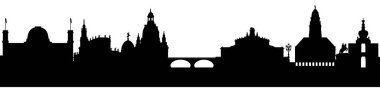 Dresden Skyline soyut vektör çizimi