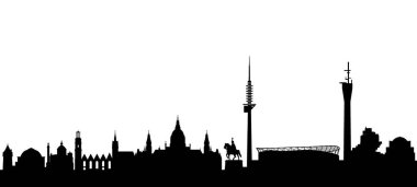 Hanover Silueti, renkli vektör çizimi