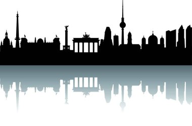 Berlin Silueti soyut vektör çizimi