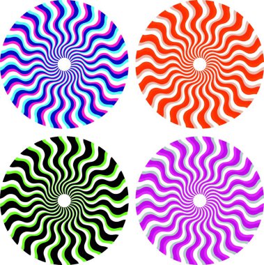 optik süslemeli tekerlek vektör çizimi