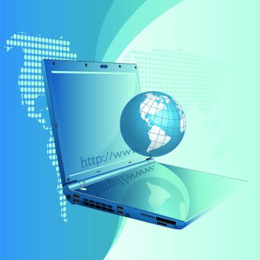 dizüstü bilgisayar renkli vektör çizimi