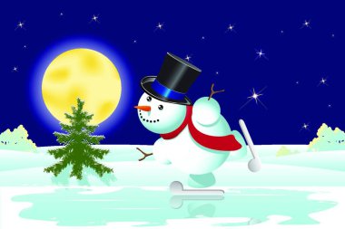 kardan adam renkli vektör çizimi