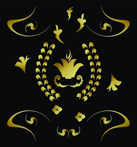 Gold Pattern Vector Illustration — Stock Vector