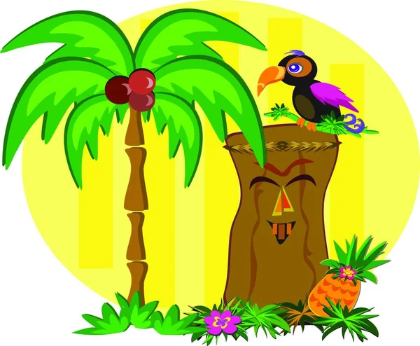 Oiseau Toucan Coloré Illustration Vectorielle Colorée — Image vectorielle