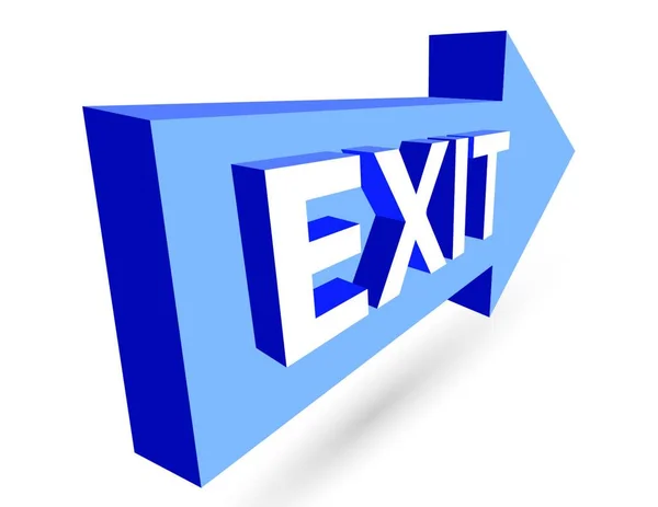 Exit Und Pfeilvektorillustration — Stockvektor