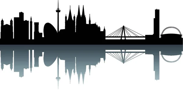 Köln Skyline Absztrakt Vektor Illusztráció — Stock Vector