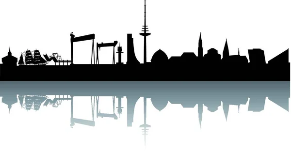 Kiel Skyline Ilustración Vector Abstracto — Vector de stock