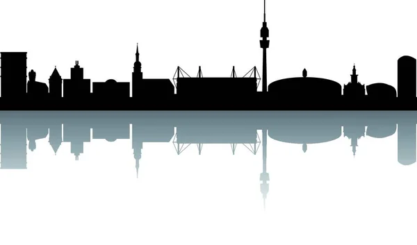 Dortmund Skyline Abstract Vectorillustratie — Stockvector