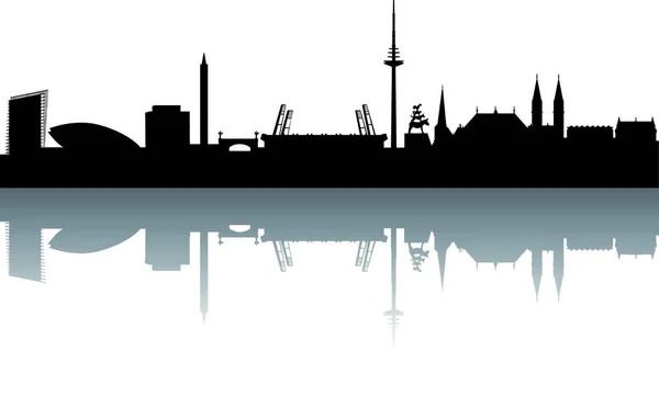 Bremen Silhouette Vector Ilustración — Vector de stock