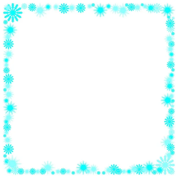 Illustration Vectorielle Cadre Flocons Neige — Image vectorielle