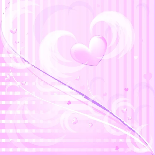 Roze Romantische Achtergrond Vector Illustratie — Stockvector