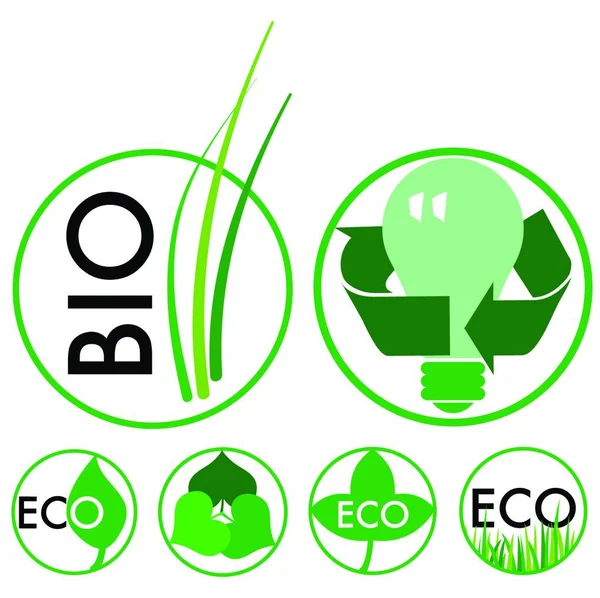 Eco Icons Διανυσματική Απεικόνιση — Διανυσματικό Αρχείο